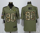 Nike 49ers 80 Jerry Rice Olive Camo Salute To Service Limited Jersey,baseball caps,new era cap wholesale,wholesale hats